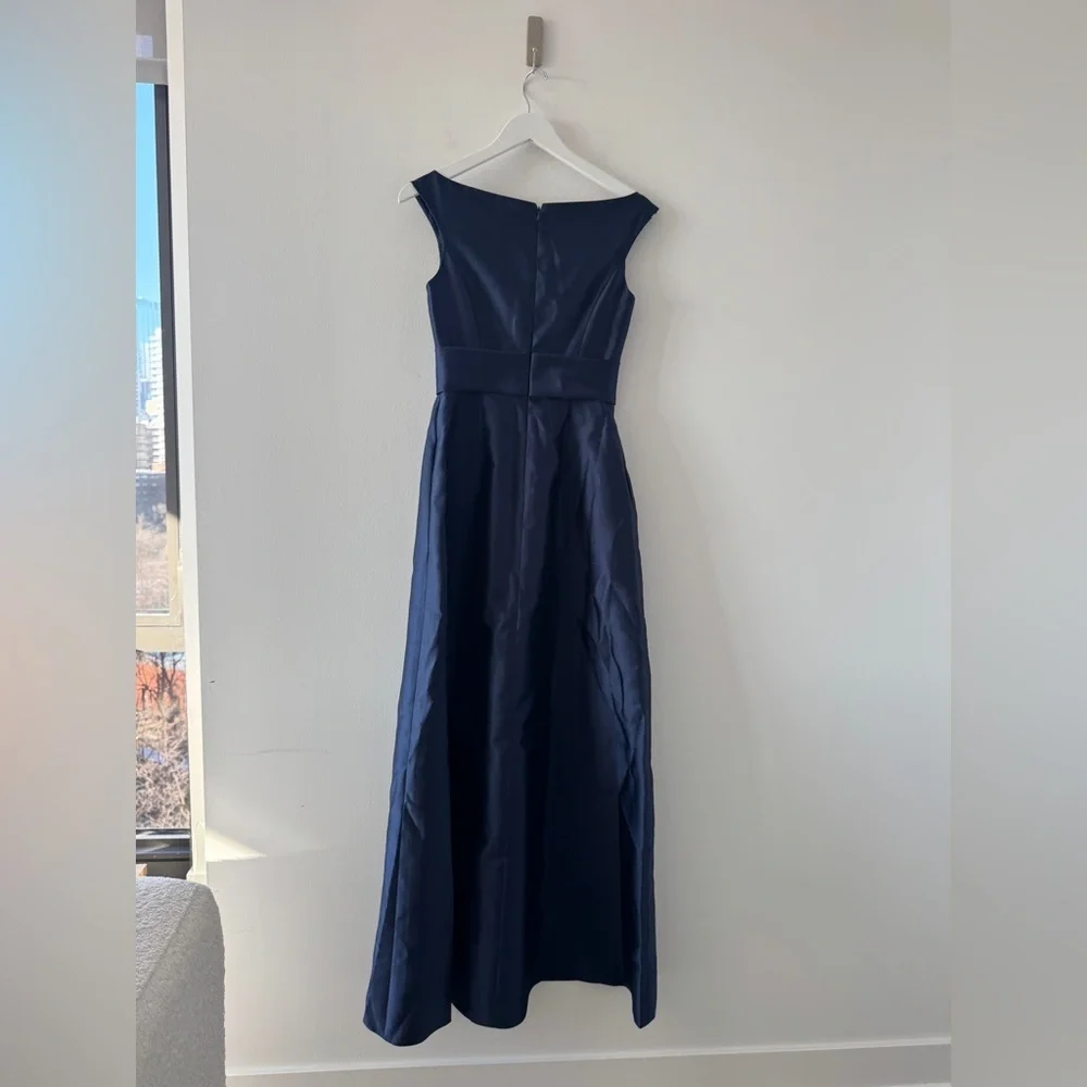 ALFRED SNUG Navy Off The Shoulder Gown 2 - Picture 5 of 6